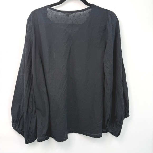 Emerson Fry Swiss Dot Peasant Blouse Women S Festival Indie Boho Minimalist - Picture 2 of 8